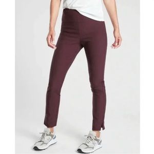 NWT Athleta Wander Slim Ankle Pant in Burgundy size 12